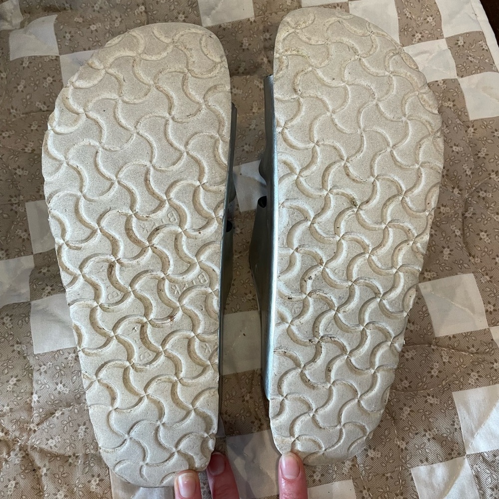 Birkenstock Arizona Silver Sandals 39 - Picture 6 of 9